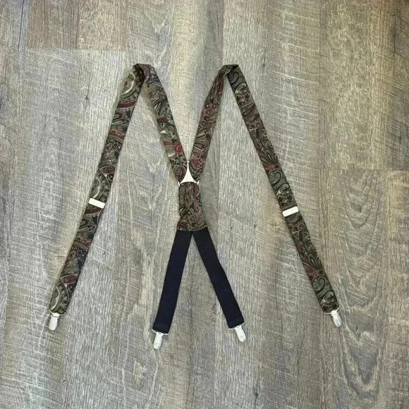 💎💟Men’s |  Vintage Print Suspenders - Picture 2 of 11